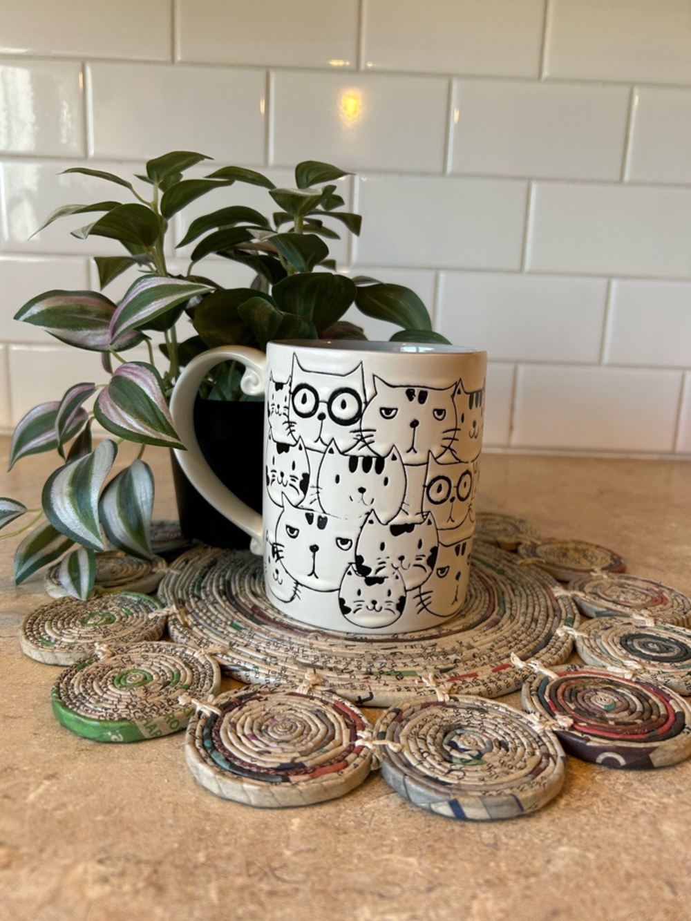 The Ultimate Cat Lovers Coffee Mug - Embossed Cat Faces